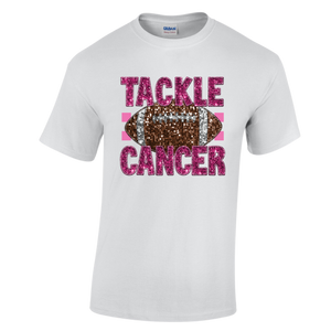 Sequin Tackle Cancer Tee