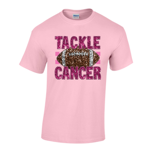 Sequin Tackle Cancer Tee