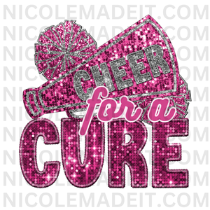 Faux Sequin Cheer for a Cure