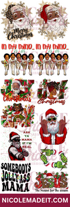 Black Christmas Gang Sheet (22X60)