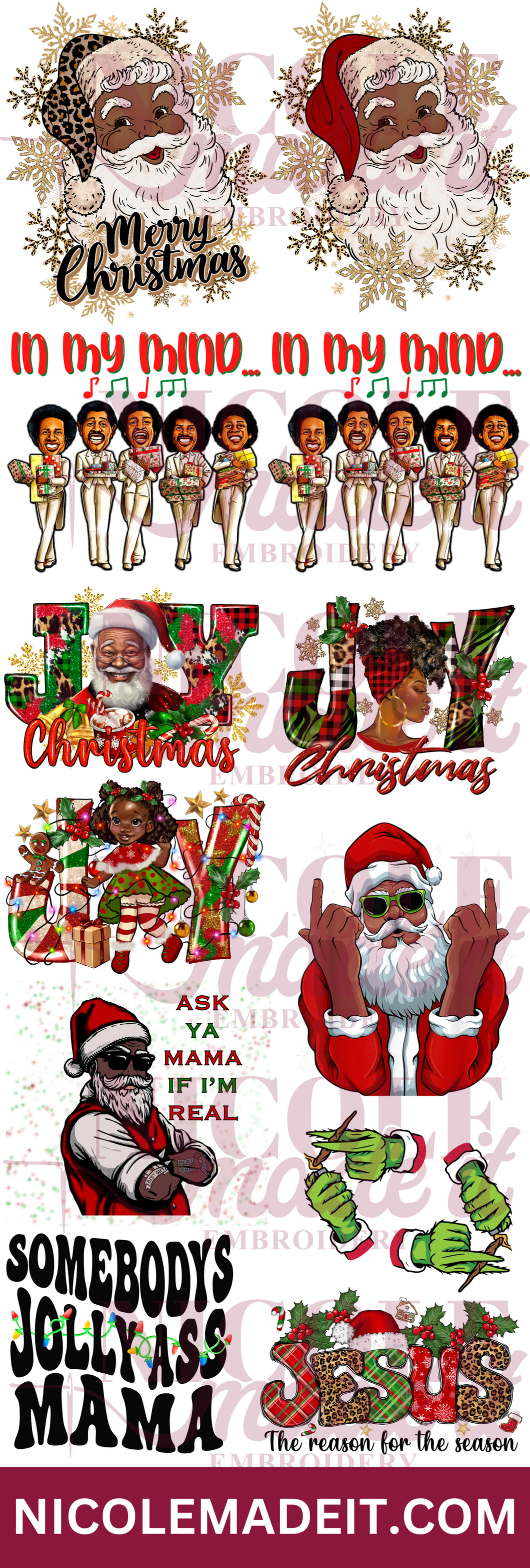 Black Christmas Gang Sheet (22X60)